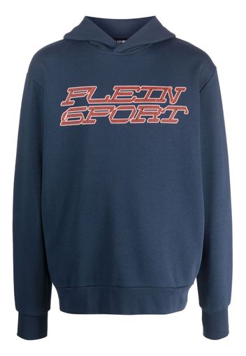 Plein Sport Tiger logo-print hoodie - Blu