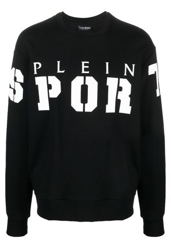 Plein Sport LS logo-print cotton jumper - Nero