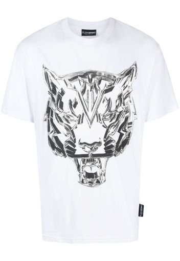 Plein Sport SS Chrome Tiger cotton T-shirt - Bianco