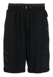 Plein Sport Shorts sportivi a righe - Nero