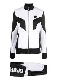 Plein Sport Set tuta sportiva con design color-block - Bianco