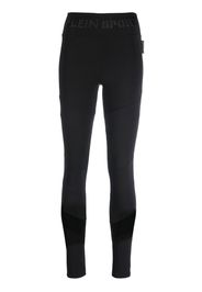 Plein Sport Leggings con design a inserti - Nero