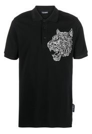 Plein Sport tiger print polo shirt - Nero