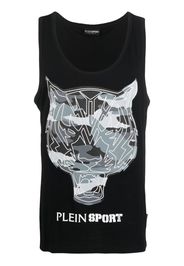 Plein Sport tiger print tank top - Nero