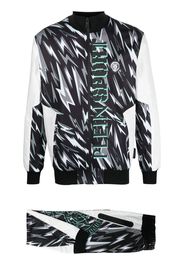 Plein Sport lightning bolt-print track suit - Nero