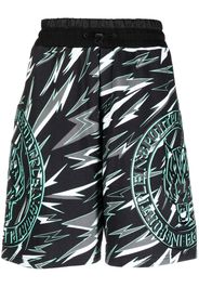 Plein Sport tiger-print jogging shorts - Nero