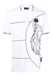 Plein Sport tiger-print polo shirt - Bianco