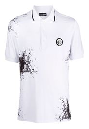 Plein Sport Splash-print cotton polo shirt - Bianco