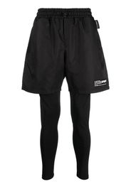 Plein Sport layered running shorts - Nero