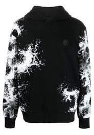 Plein Sport logo-print cotton hoodie - Nero