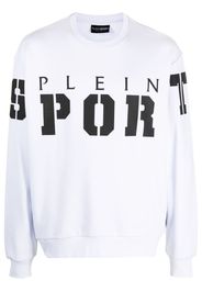 Plein Sport LS logo-print cotton sweatshirt - Bianco