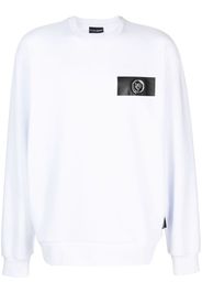 Plein Sport logo-patch cotton sweatshirt - Bianco