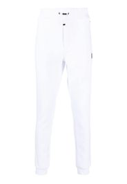Plein Sport logo-plaque cotton track pants - Bianco