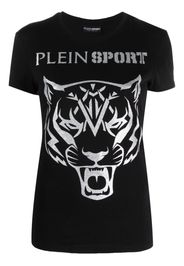 Plein Sport logo-lettering graphic-print T-shirt - Nero