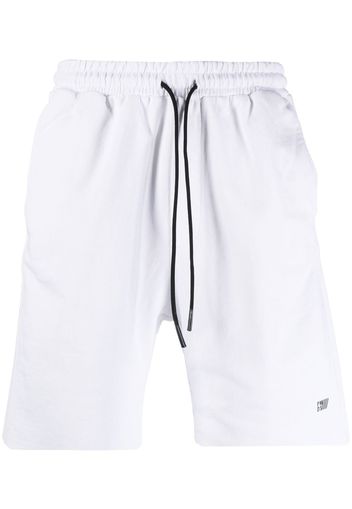 PMD logo-print detail track shorts - Bianco