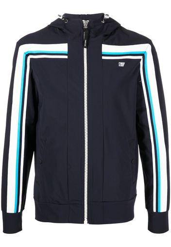 PMD logo-patch zip-up hoodie - Blu