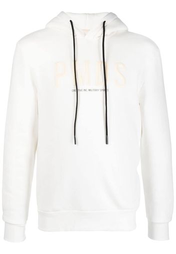 PMD Penelope logo-print pullover hoodie - Bianco