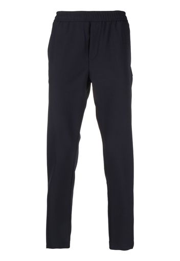 PMD logo-patch straight-leg trousers - Blu