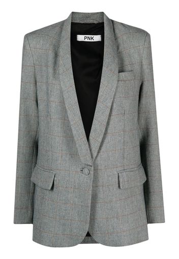 PNK windowpane-print single-breasted blazer - Verde