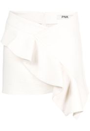 PNK draped-ruffle asymmetric miniskirt - Toni neutri