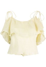 PNK ruffled linen blouse - Giallo