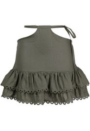 PNK cut-out ruffled miniskirt - Verde