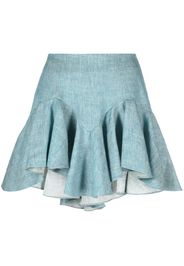PNK low-rise fluted miniskirt - Blu