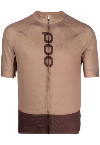 POC logo-print zipped cycling top - Toni neutri