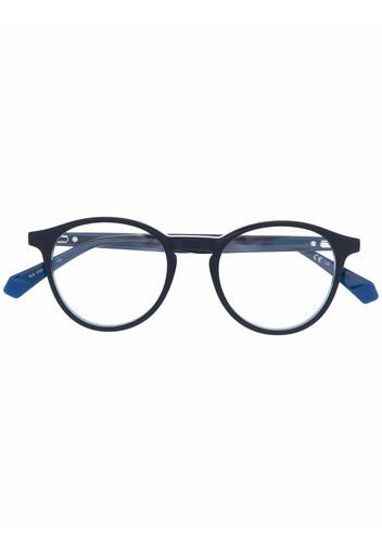 Polaroid colour-block round-frame glasses - Blu