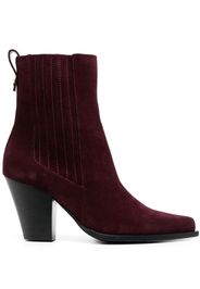 Pollini Texas Flair 80mm suede boots - Viola