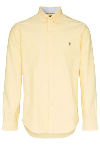 logo embroidered cotton shirt