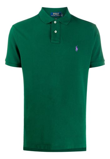 embroidered logo polo shirt