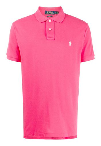 embroidered logo polo shirt