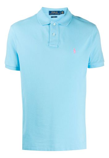 embroidered logo polo shirt