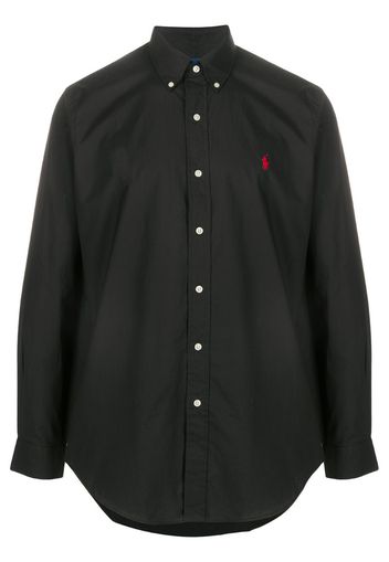 embroidered logo cotton shirt