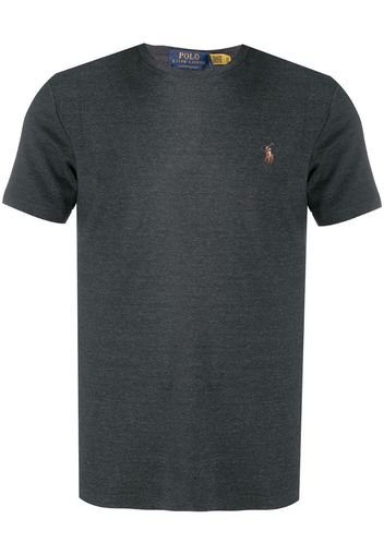 embroidered logo plain T-shirt