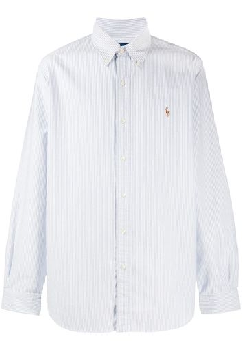 embroidered logo cotton shirt