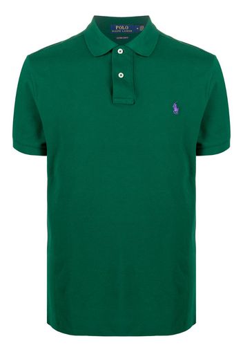 embroidered logo cotton polo