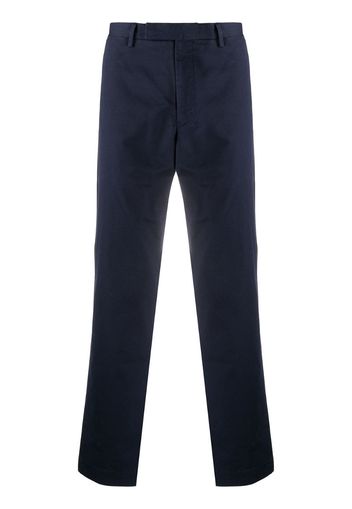 straight-leg mid-rise chinos