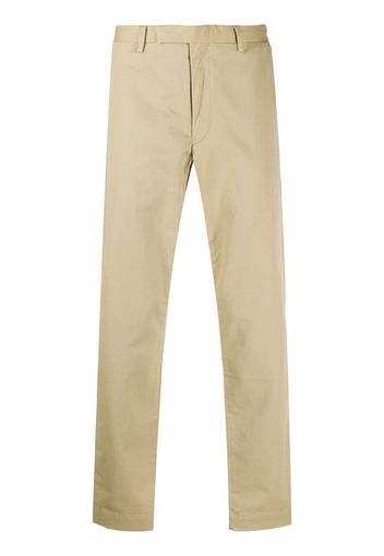 straight-leg mid-rise chinos