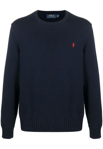 embroidered logo knitted jumper