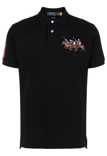 Polo Ralph Lauren logo embroidered polo shirt - Nero