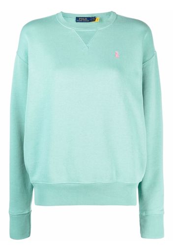 Polo Ralph Lauren embrodiered-logo crew neck sweatshirt - Verde