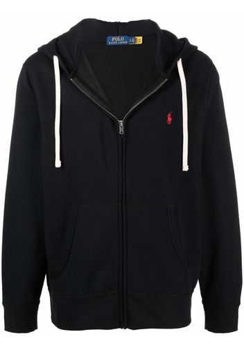 Polo Ralph Lauren embroidered-logo zip-up hoodie - Nero