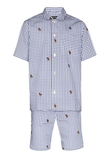 Polo Ralph Lauren Polo Pony check-pattern pajama set - Blu