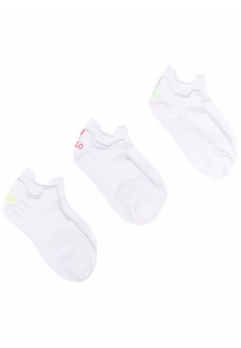 Polo Ralph Lauren logo-embroidered trainer socks - Bianco