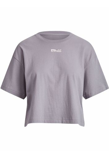 Polo Ralph Lauren T-shirt crop con stampa - Grigio