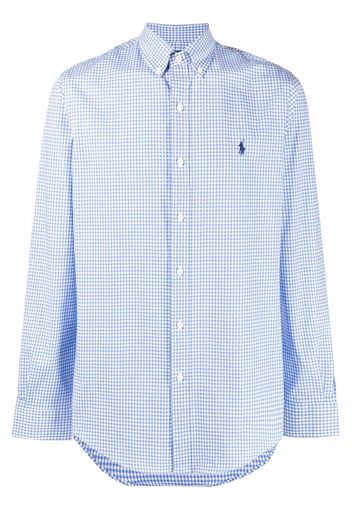 Polo Ralph Lauren logo gingham shirt - Blu