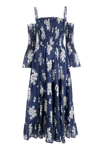 Polo Ralph Lauren floral-print cotton dress - Blu