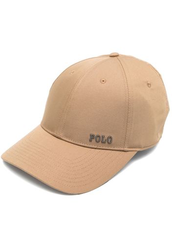 Polo Ralph Lauren logo-plaque detail baseball cap - Marrone